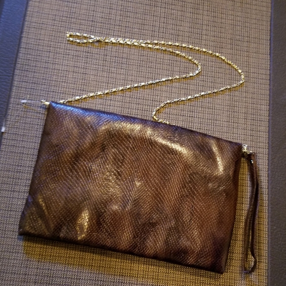 Brown Snakeskin Clutch Purse - Picture 3 of 6